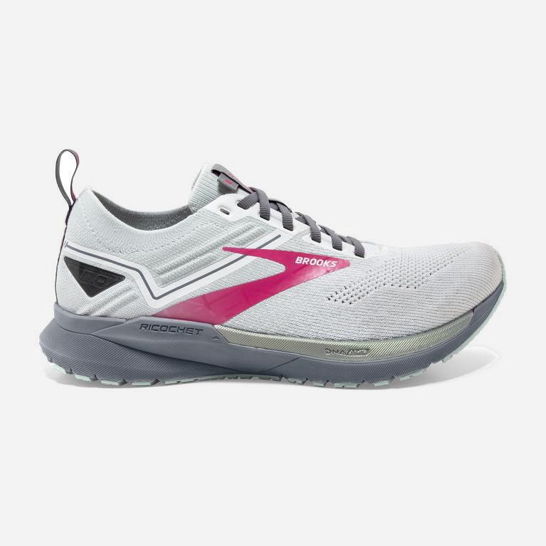 Brooks Ricochet 3 Australia - Women's Lightweight Road Running Shoes - White/Ice Flow/Pink (647203-C